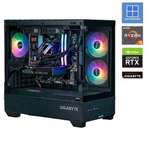 GAMEPC Gigabyte Edition 26R550C Ryzen 5 5600 - RTX 5050 8GB - 16GB - 1TB SSD - Ordenador Sobremesa Gaming