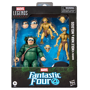 Pack de 3 figuras Mole Man & Moloids Marvel Legends Series Fantastic Four de 15 cm