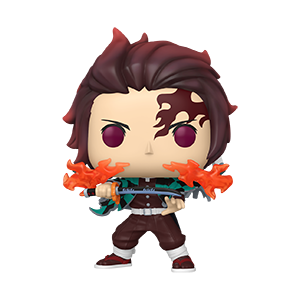 Figura POP Animación: Demon Slayer - Tanjiro Kamado (Escupiendo fuego)