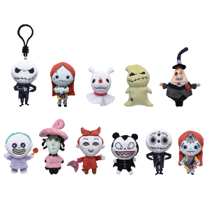 Colgante 3D de peluche Pesadilla antes de Navidad para mochilas y bolsos (surtido)