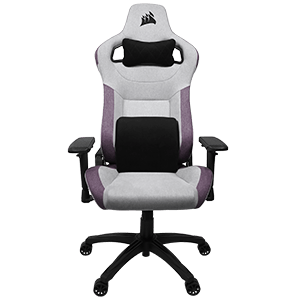 Corsair T3 Rush Fabric - Gray/Purple - Exclusive - Silla Gaming (REACONDICIONADO)