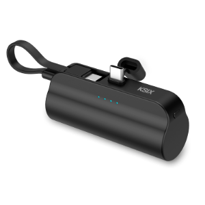 Powerbank plug and go Ksix, 5000 mAh Negro