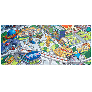Alfombrilla XL Los Simpsons Springfield  80 x 35 cm (REACONDICIONADO)