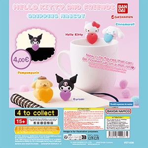 Figura Gashapon Sanrio Characters Gripping Mascot (REACONDICIONADO)