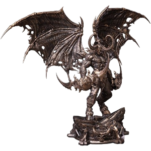Figura World of Warcraft 1/10 Scale Statue Illidan Stormrage (Bronze-Colored) de 34 cm
