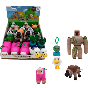 Colgante 3D de peluche Minecraft para mochilas y bolsos de 13 cm (surtido)