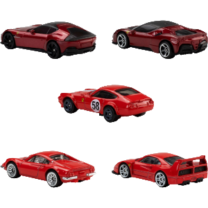 Pack de 5 vehículos Hot Wheels Ferrari