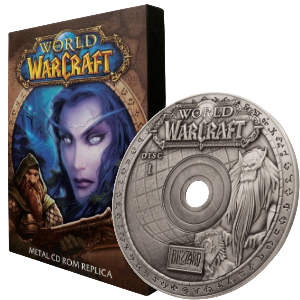 Replica metalica CD-ROM World of Warcraft Edicion Limitada de 11 cm