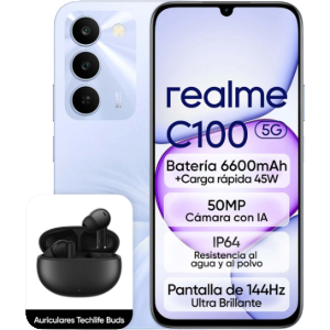 Realme C100 5G 4/256GB Morado + Auricular Techlife