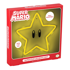 Iluminación de pared Super Mario Estrella LED Neon Light de 25 cm