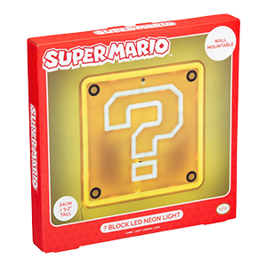 Iluminación de pared Super Mario Question Block LED Neon Light de 25 cm