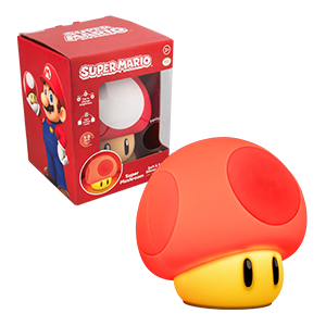 Lámpara de silicona recargable Super Mario Mushroom SquishyGlo de 14,5 cm