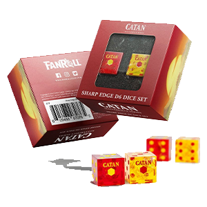 Set de 2 dados de resina Catan D6 Sharp Edge