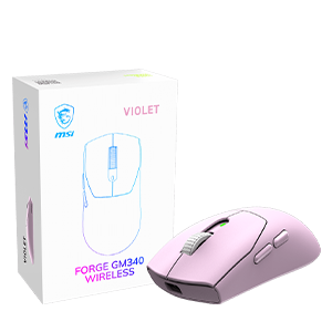 MSI Forge GM340 Wireless Bluetooth optico 12000 DPI Violet - Raton Gaming