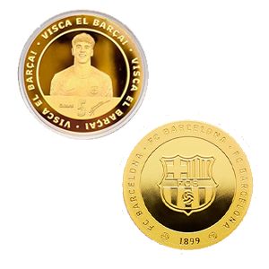 Moneda dorada FC Barcelona Edición Especial Pau Cubarsí “Classic 2025-26”