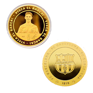 Moneda dorada FC Barcelona Edición Especial Gavi “Classic 2025-26”