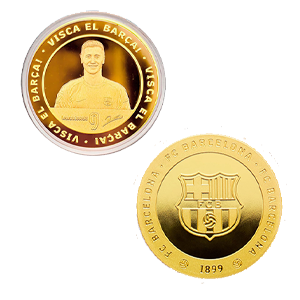 Moneda dorada FC Barcelona Edición Especial Robert Lewandowski “Classic 2025-26”