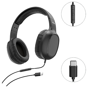 Auriculares OnEar Fun Type C, Negro