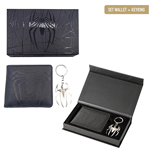Set de regalo cartera + llavero metalico Spider-man
