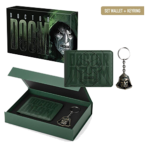 Set de regalo cartera + llavero metalico Avengers Doomsday Dr Doom