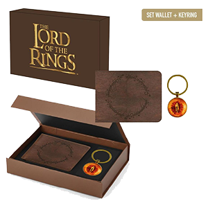 Set de regalo cartera + llavero metalico El Señor de los Anillos