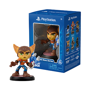 Figura PlayStation Ratchet & Clank Hero Box All Stars Series Ratchet de 10 cm