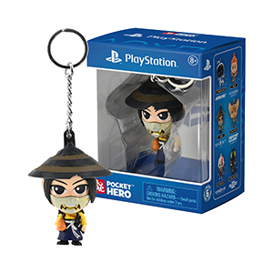 Llavero con figura PlayStation Ghost of Yotei Pocket Hero Atsu de 5,5 cm