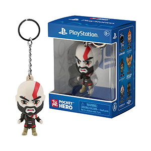 Llavero con figura PlayStation God Of War Pocket Hero Kratos de 5,5 cm