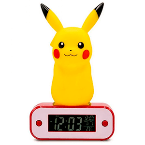 Radio Despertador Luminoso Pokemon: Pikachu 18cm (REACONDICIONADO)