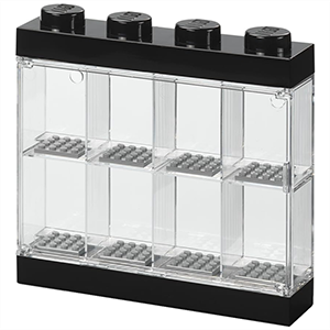 Vitrina de exposición para 8 minifiguras LEGO de color negro