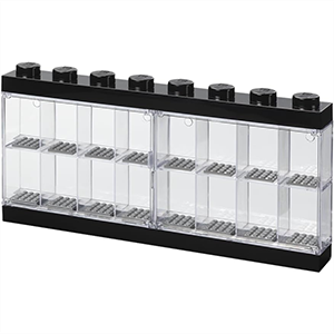 Vitrina de exposición para 16 minifiguras LEGO de color negro