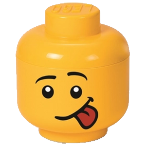 Caja de almacenaje LEGO Head Silly de 19 cm