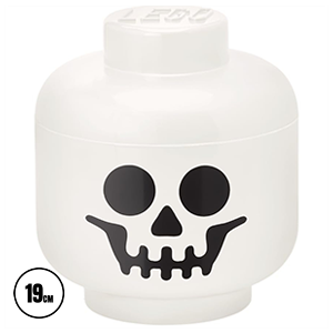 Caja de almacenaje LEGO Head Skeleton de 19 cm