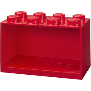 Estanteria LEGO Brick 8 roja de 32 cm