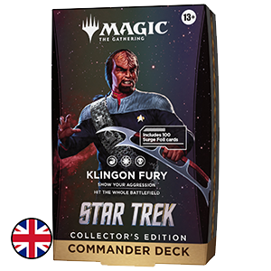Mazo de cartas Magic: The Gathering Star Trek Commander Deck Collector - Klingon Fury (inglés)