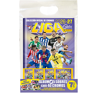 Starter Pack de cromos La Liga 2026-2027 (Album + 5 sobres)