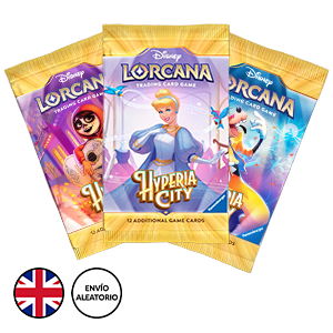 Sobre de cartas Disney Lorcana Hyperia City  Booster Pack (inglés)
