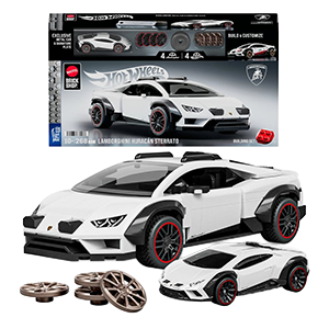 Set de Construccion Hot Wheels Speed Mattel Brick Shop Building Set 1/32 Lamborghini Huracán Sterrato