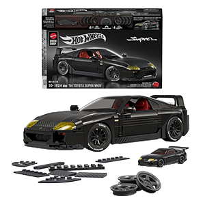 Set de Construccion Hot Wheels Elite Mattel Brick Shop Building Set 1/16 94 Toyota Supra MKIV