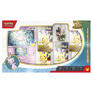 Pack de cartas Pokemon con figura Mew 30 Aniversario (Castellano)