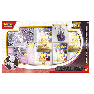 Pack de cartas Pokemon con figura Mew Two 30 Aniversario (Castellano)