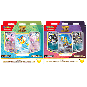 Caja de Combate Cartas Pokemon 30 Aniversario (Espeon EX - Umbreon EX) (Castellano) (surtido)