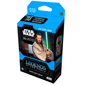 Mazo de cartas (ngles) Star Wars Unlimited: Legends of the Force Qui-Gon Jinn (REACONDICIONADO)