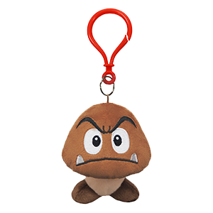 Colgante 3D de peluche Goomba para bolsos y mochilas