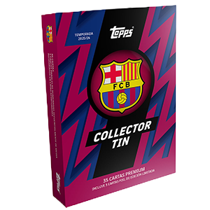 Caja metalica collector de cartas FC Barcelona 2026 - 2027