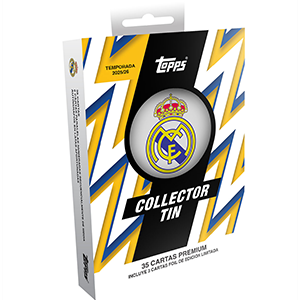 Caja metalica collector de cartas Real Madrid 2026 - 2027