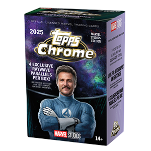 Caja de cartas coleccionables Value Box Marvel 2026 Studio Chrome
