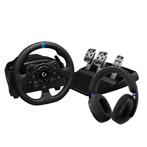 Logitech G923 Trueforce + Auriculares G325 PC - PS5 - PS4 - PS3 - Licencia PlayStation - Volante