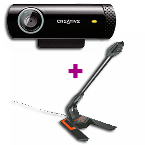 Creative Labs LIVE! Cam Chat HD Webcam + Trust GXT210 - Microfono