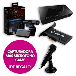 Capturadora + micrófono GAME de regalo